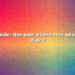 Réponse rapide : Que puis-je faire avec un compresseur d’air ?